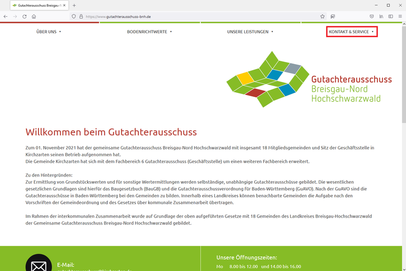 Gutachterausschuss Breisgau-Nord Hochschwarzwald Kontakt